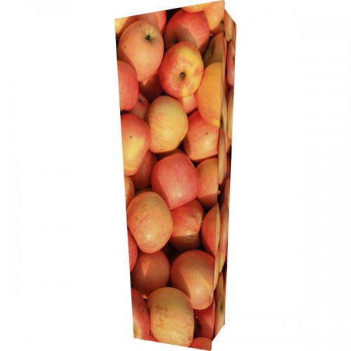 Summer Fruits of the World (Ripened Apple) - Personalised Picture Coffin with Customised Design.